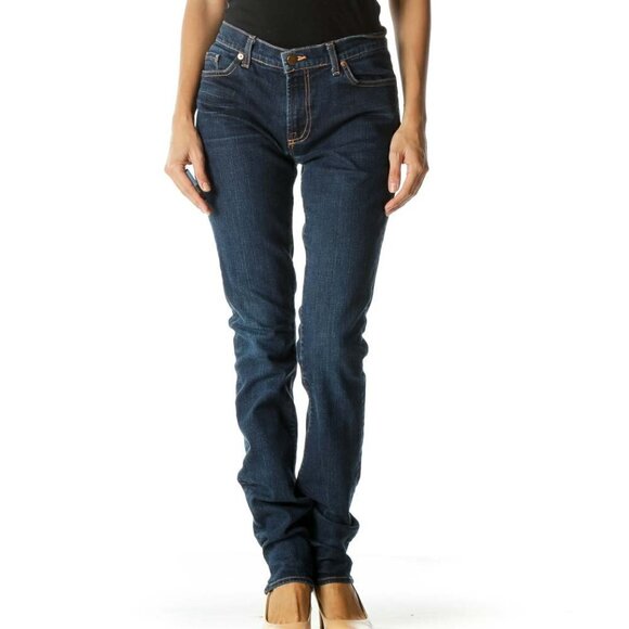 J Brand Denim - J Brand Blue Dark Wash Straight Leg Jeans